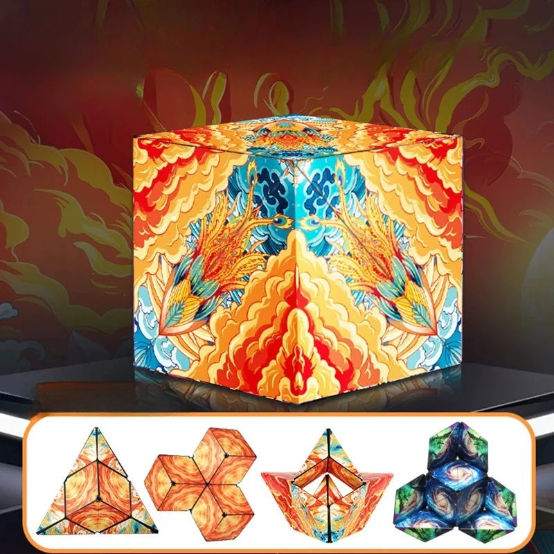 Zauberwürfel Anti Stress Spielzeug magnetischer 3D Drehwürfel Magischer Würfel