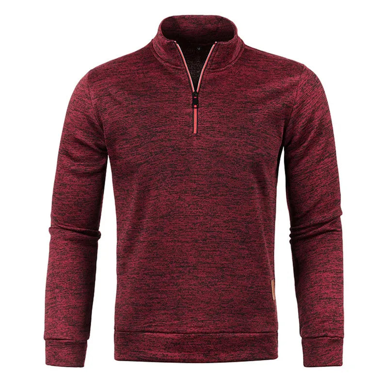 Herren Pullover Sweatshirt Troyer Pulli Sweater Stehkragen Zipper Langarmpulli