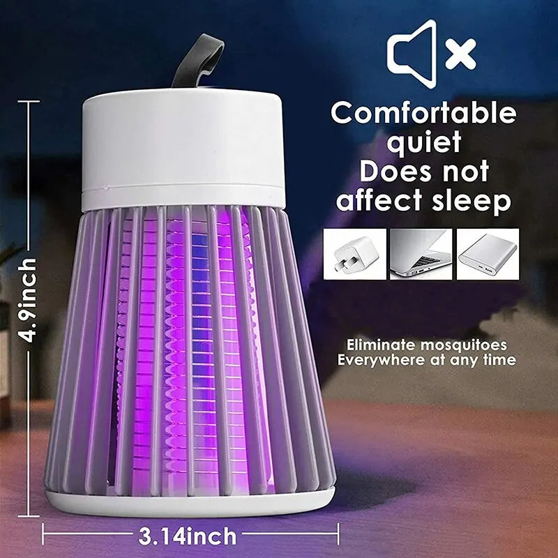 Fliegenfalle Elektrisch Mückenlampe Fliegenfänger Insektenfalle Akku UV-Licht