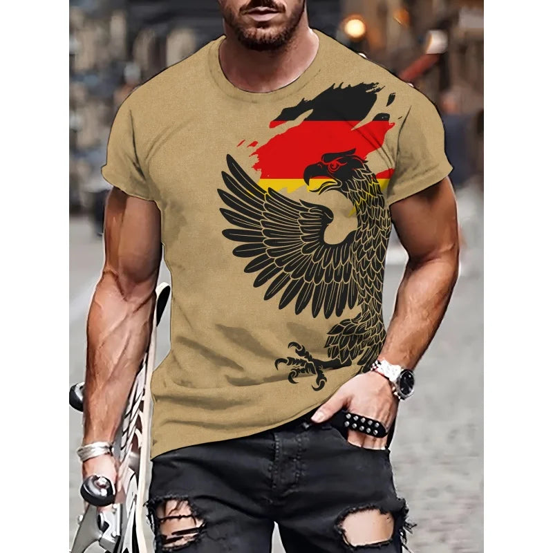 Herren T-Shirt Deutschland Trikot 3D Shirt Streetwear Tank Top Fitness Hemd