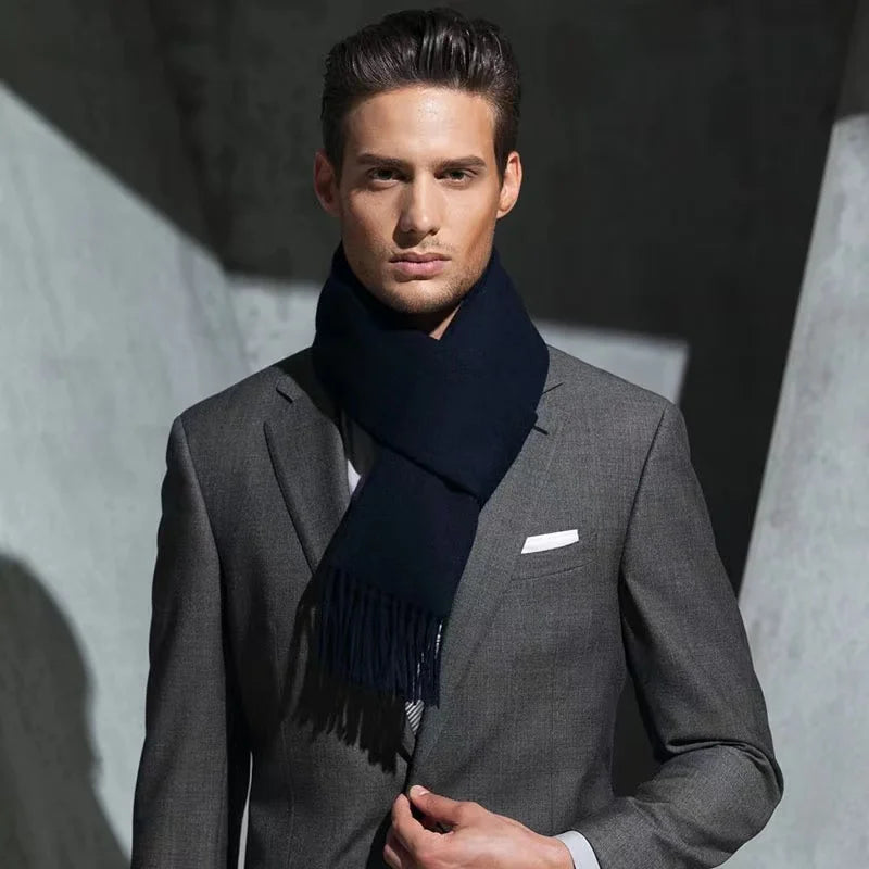 Herren Schal Winterschal Stola Schlauchschal Halstuch Wollschal Strickschal Loop