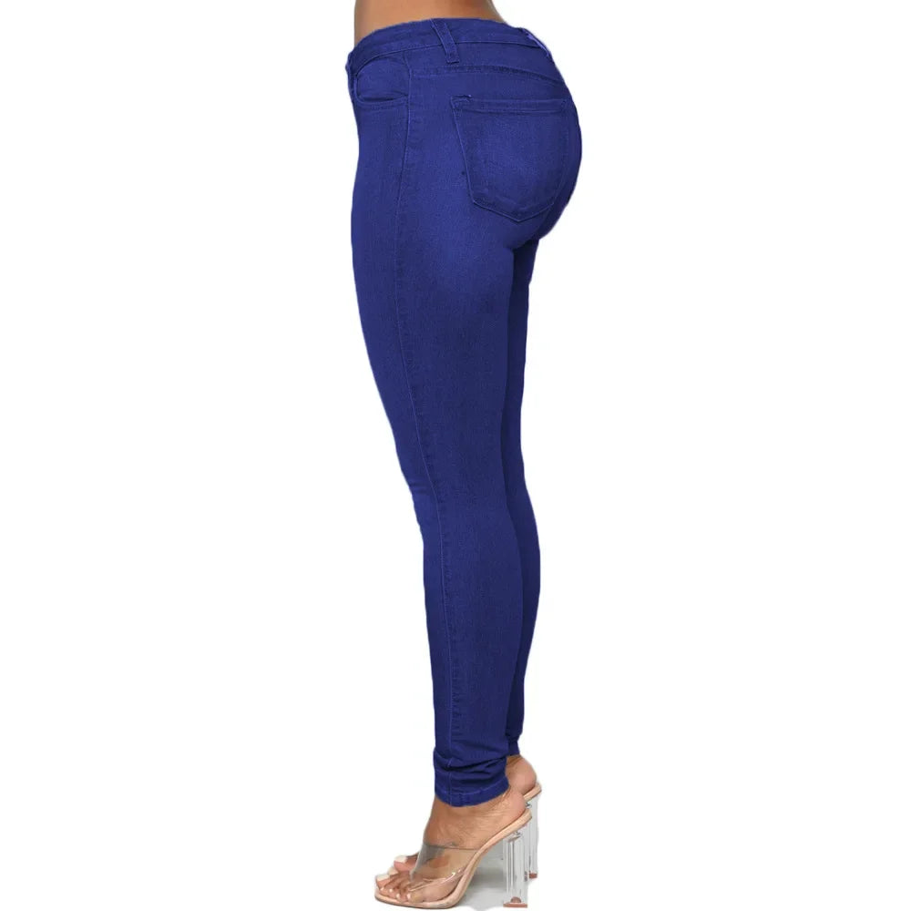 Sexy Damen Jeans Hose Bleistifthose Push Up Denim Style Jeanshose Hüfthose