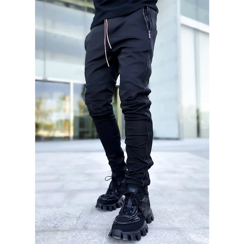 Herren Sporthose Jogger Jogginghose Sweatpants Trainingshose Cargo Hose mit Zip