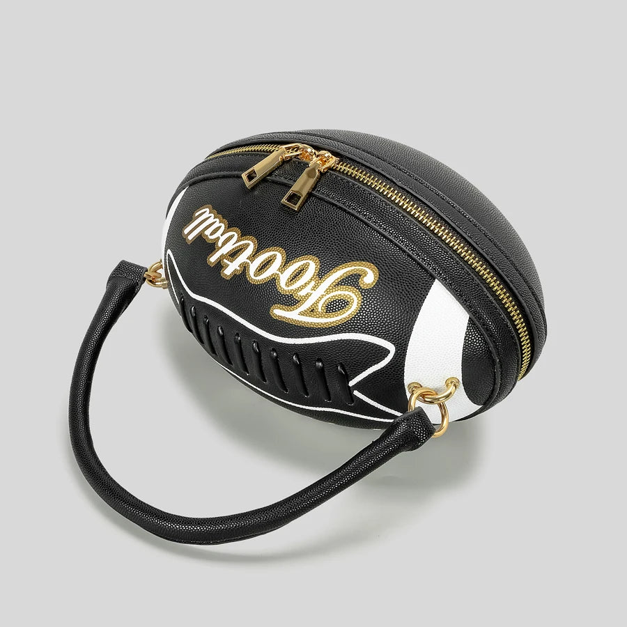 BagStreet kleine Damen Handtasche Schultertasche Herren Umhängetasche Football