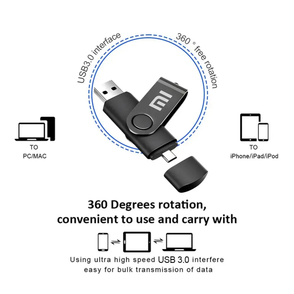 USB Stick 2TB 1TB USB-C Speicherstick Memorystick Flash Speicher Wasserdicht PC