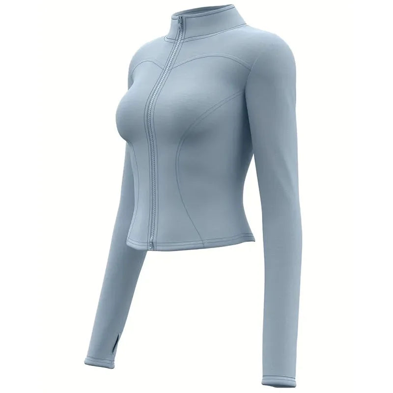 Felpa Donna Giacca Sportiva Con Zip Tuta Maniche Lunghe Cappuccio Maglia Shirt