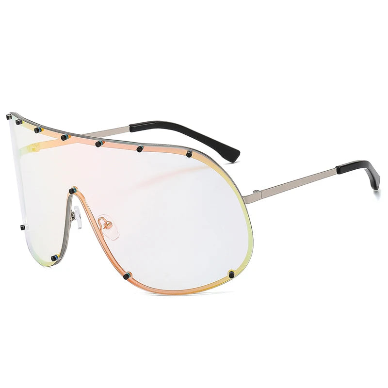 Occhiali da sole ovali oversize per donna e uomo Fotocromatici Polarizzati UV400