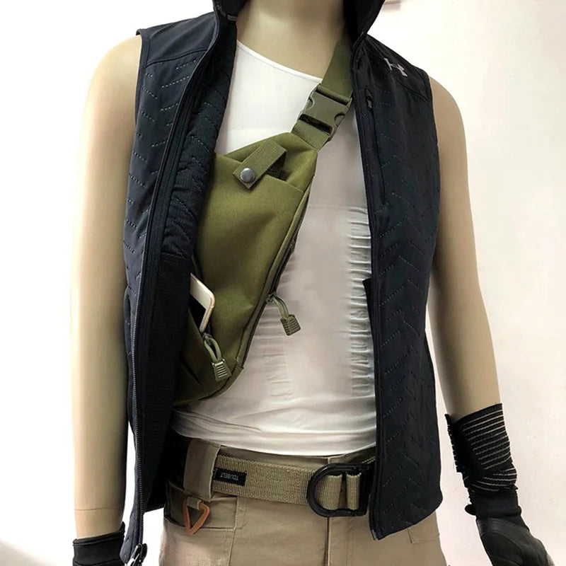 Borsa da petto Zaino Monospalla Marsupio Per Uomo Borsello Moto Fondina