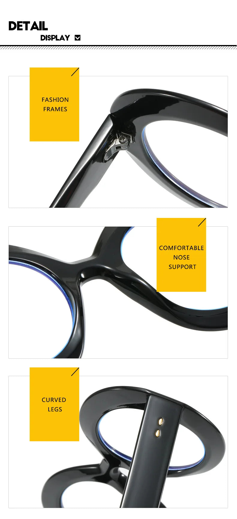 Damen Sonnenbrille Designer Luxus Brille Runde Übergröße Gläser Vintage UV400