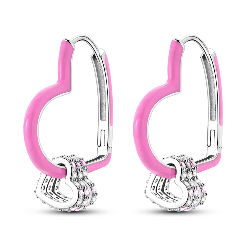 Creolen 925 Silber Ohrringe Zirkonia | Hypoallergen | Luxus Ohrstecker Geschenk