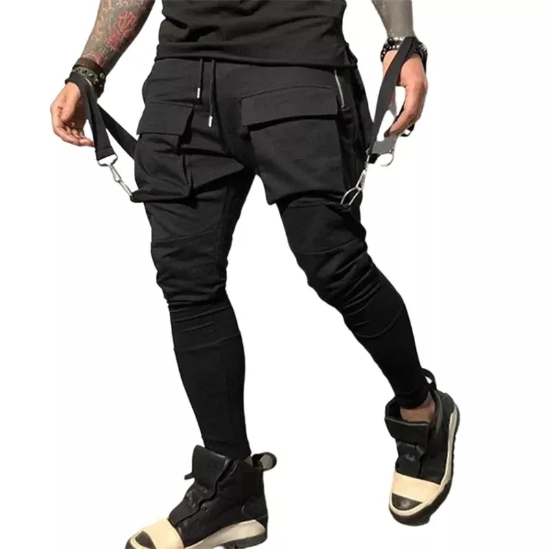 Herren Sporthose Jogger Jogginghose Sweatpants Trainingshose Cargo Hose mit Zip