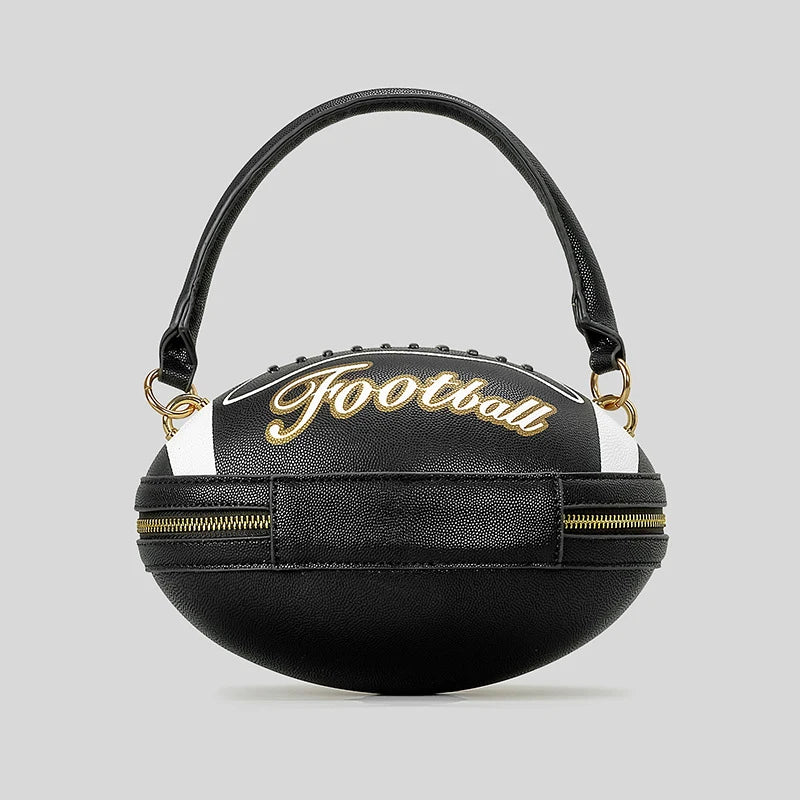 BagStreet kleine Damen Handtasche Schultertasche Herren Umhängetasche Football