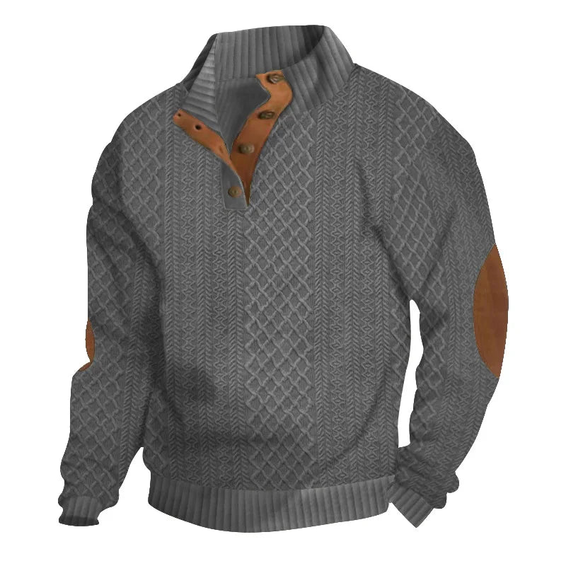 Herren Pullover Sweatshirt Troyer Pulli Sweater Stehkragen Zipper Langarmpulli