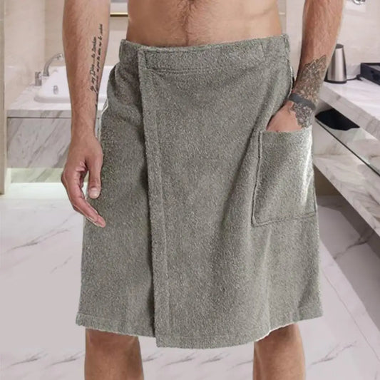 Saunatuch Herren Handtuch Saunakilt Sarong Kilt Wellness Sauna Tuch mit Tasche