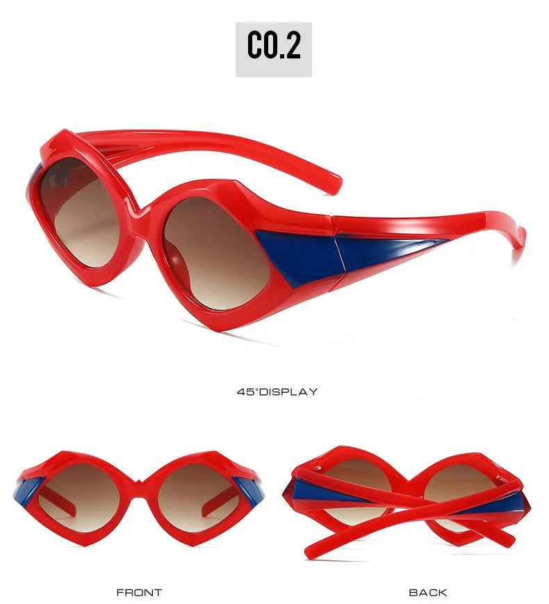 Occhiali da sole ovali oversize per donna e uomo Fotocromatici Polarizzati UV400