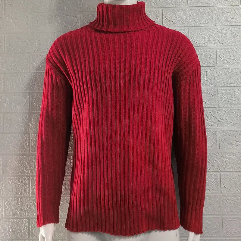 Herren Rollkragen Pullover Sweatshirt Pulli Zipper Sweater Shirt Langarmshirt