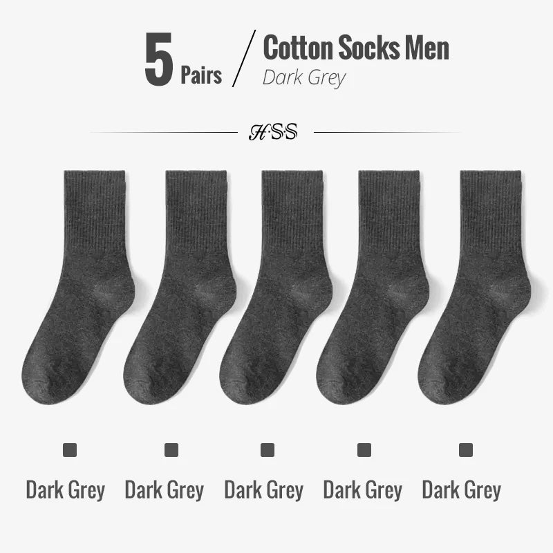 5 Paar Herren Business Socken aus Baumwolle Atmungsaktives Füßlinge Größe 38-45