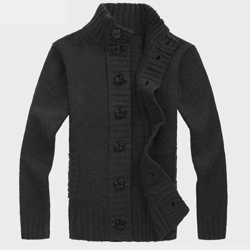 Herren Herbst Jacke Übergangsjacke Sweatjacke Sweater Strickjacke mit Zopfmuster