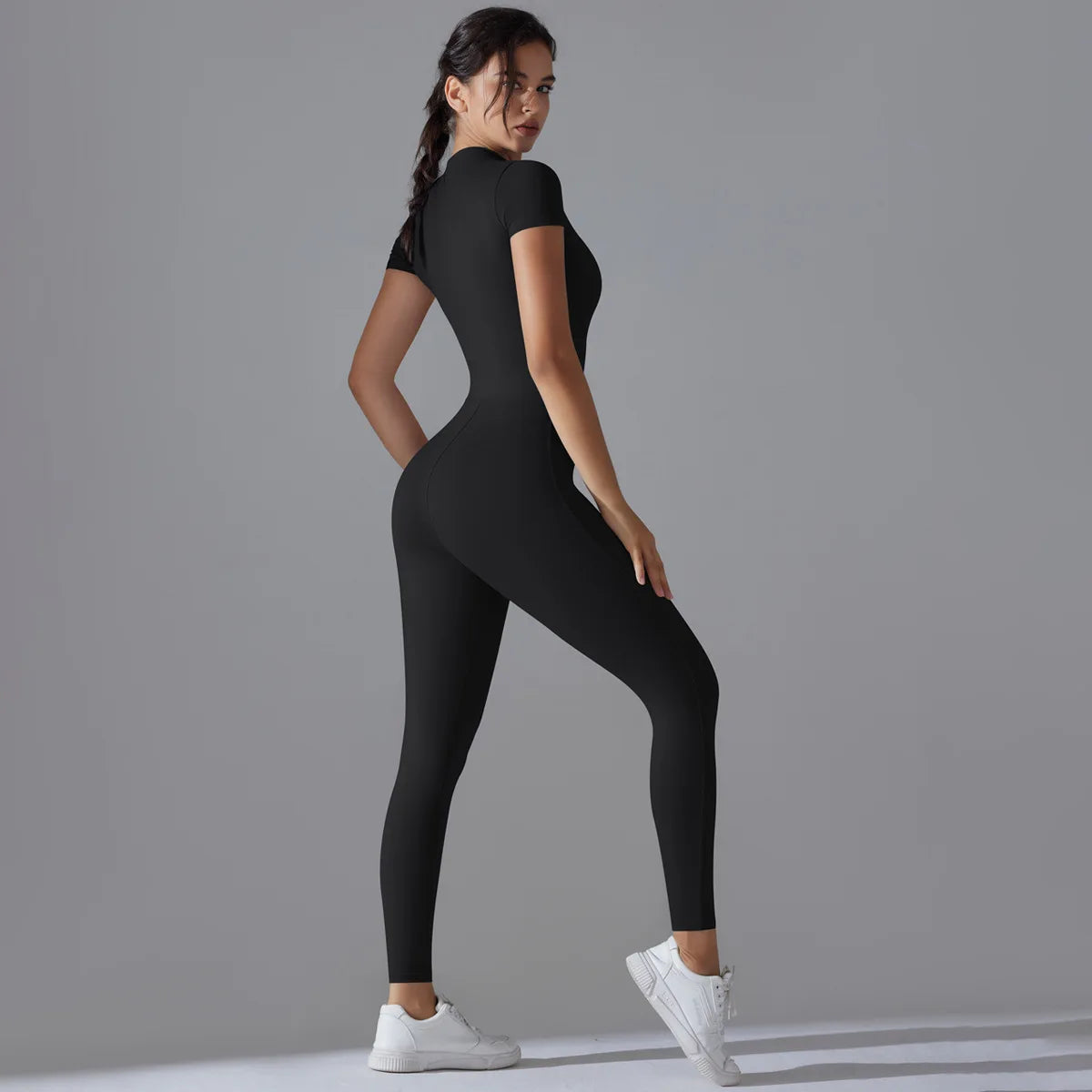 Tuta intera Sportiva Donna Rompers Pantaloni Yoga Palestra Sexy Jumpsuit Tutina