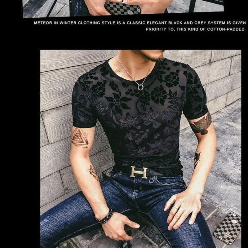 Fetisch Fashion Männer Sexy Bodysuits Herren Body Shirts Hemd Transparent Club