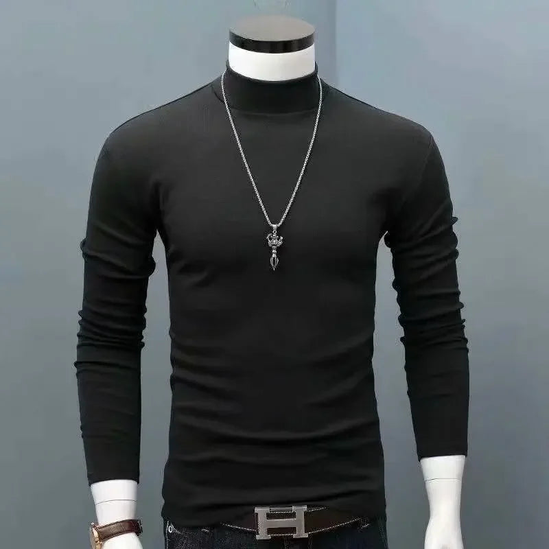 Herren Rollkragen Pullover Sweatshirt Leichter Pulli Sweater Shirt Langarmshirt