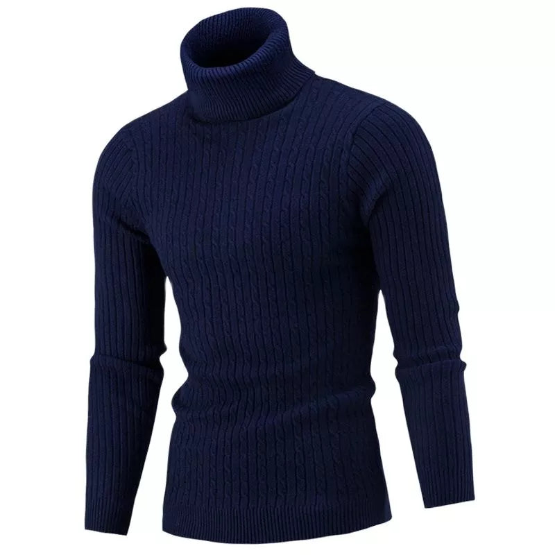 Herren Rollkragen Pullover Sweatshirt Pulli Zipper Sweater Shirt Langarmshirt