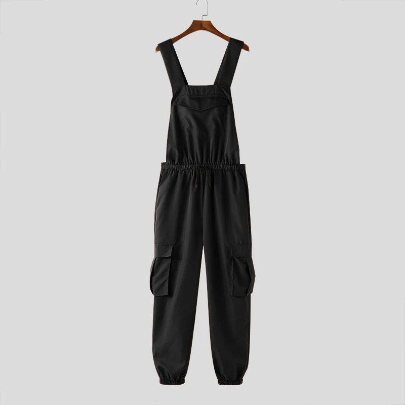 Männer Latzhose Hose Harems Pumphosen Pluderhosen Jogger Overalls Streetwear
