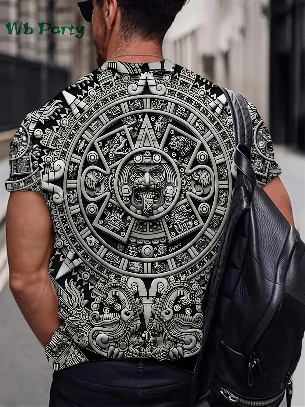 Aztec Themed Muster 3D Print T-Shirt Kompressionsshirt Kurzarm T-Shirt Herren Sommer T-Shirts Vintage Print Herrenbekleidung Tops