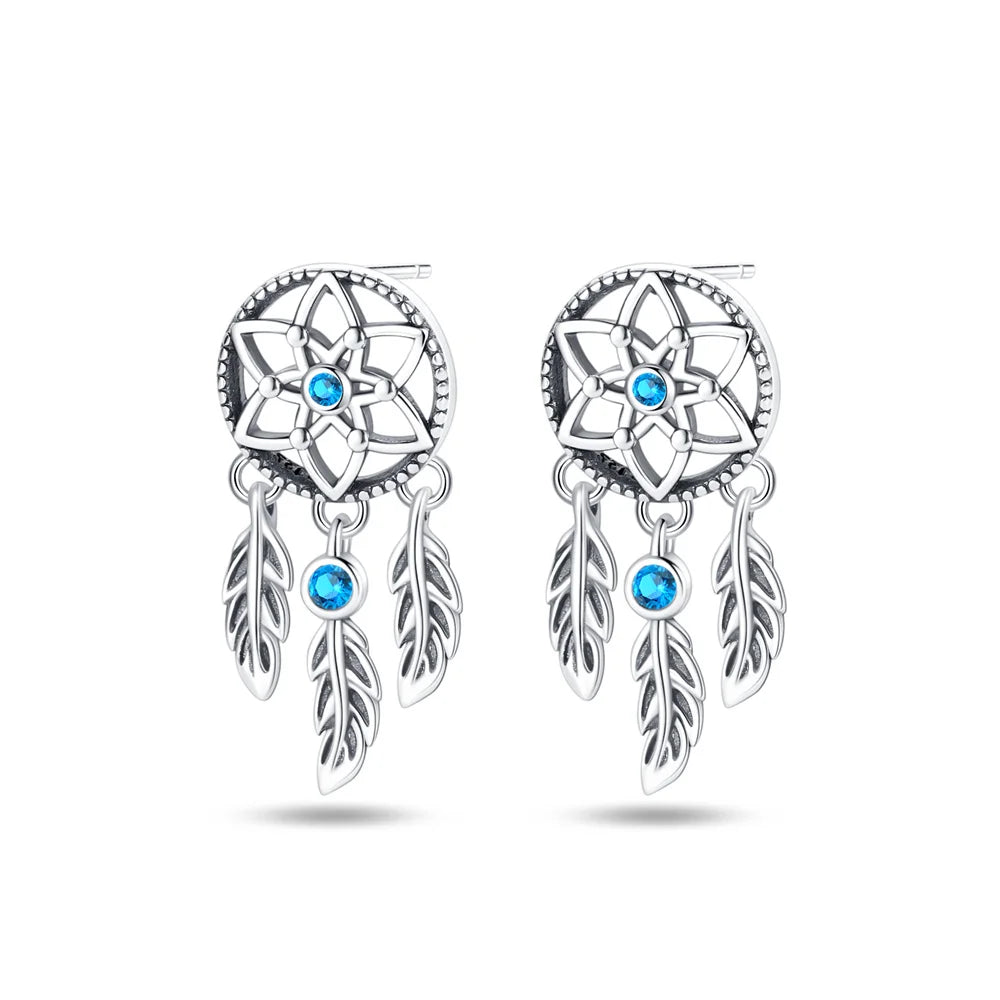 Orecchini a Cerchio in Argento 925 Sterling con Zirconi | Creole Brillanti
