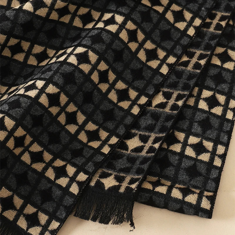 Herren Schal Winterschal Stola Schlauchschal Halstuch Wollschal Strickschal Loop