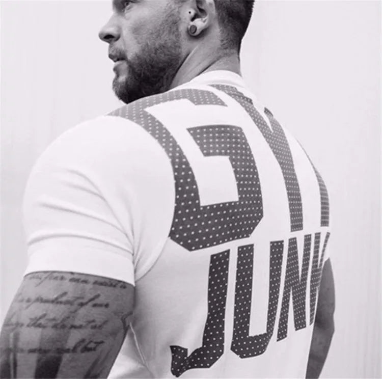 Männer Mode T Shirt Männer Tops Sommer Fitness Bodybuilding Kleidung Muscle Männlichen Shirts Baumwolle Slim Fit Tees