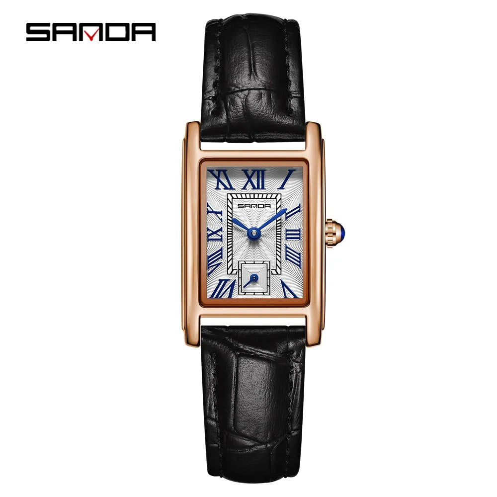 Damen Armbanduhr Armband Uhren Luxus Quarz Uhr Silber Gold Business Quarzuhr