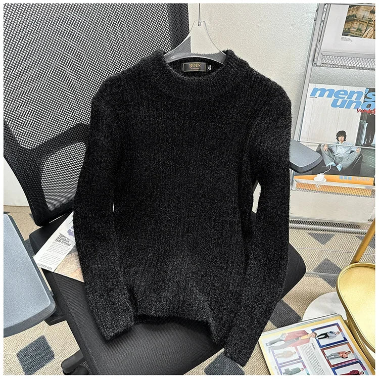 Herren Pullover Sweatshirt Leichter Pulli Sweater Langarm Shirt Strickpullover