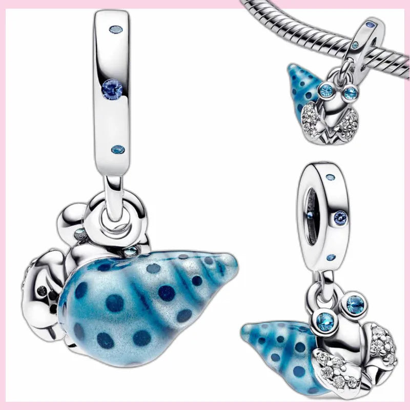 Charms Anhänger 925er Sterling Silber Armband Muranoglasperlen Damen Glas Beads
