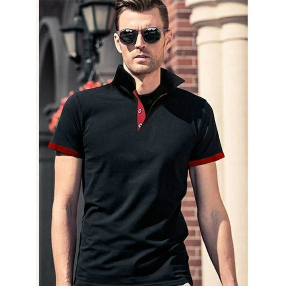 Herren Poloshirt POLO Shirt T-Shirt Kurzarm Zipper Hemd Fashion Polohemd Top NEU