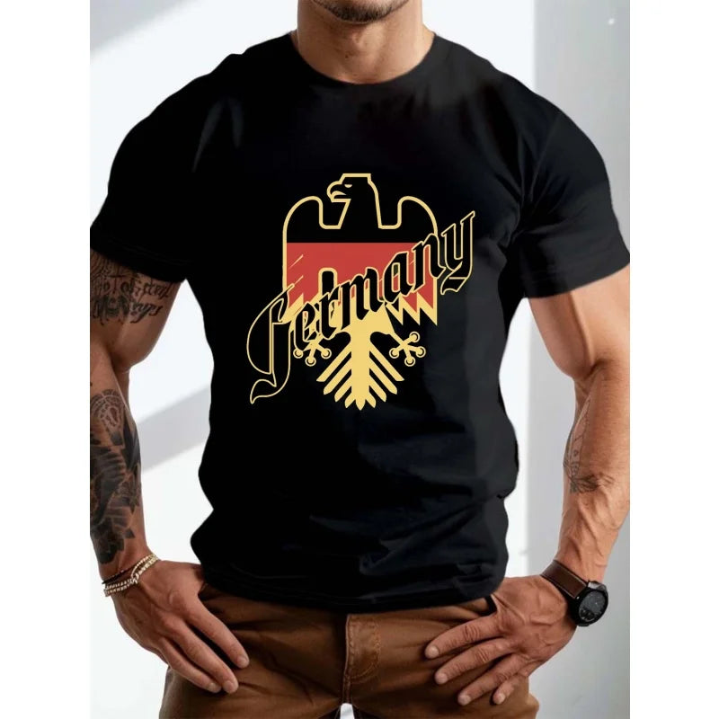 Herren T-Shirt Deutschland Trikot 3D Shirt Streetwear Tank Top Fitness Hemd