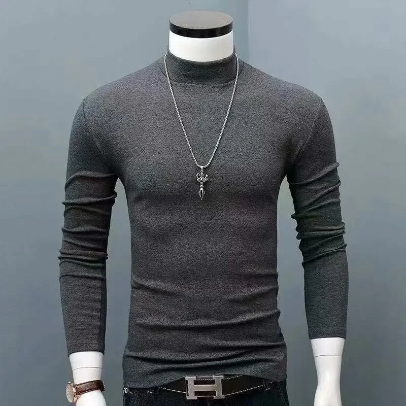 Herren Rollkragen Pullover Sweatshirt Leichter Pulli Sweater Shirt Langarmshirt