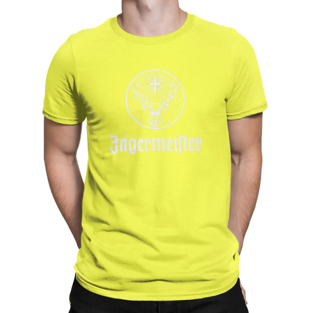 Fashion Herren Jägermeister T-Shirt Rundhals Unisex 100% Baumwolle Streetwear