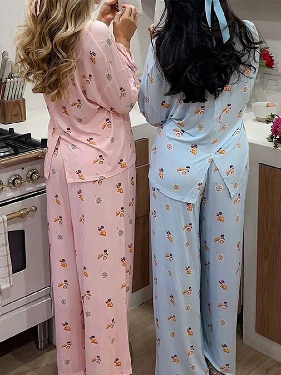 Pigiami da donna | L'intimo per la notte Camicia Completo da Casa in due pezzi