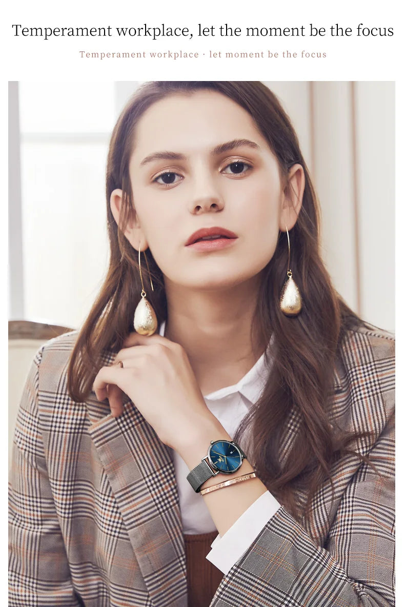 Orologio da Polso Donna Quarzo Quadrante Acciaio Inossidabile Classico Elegante