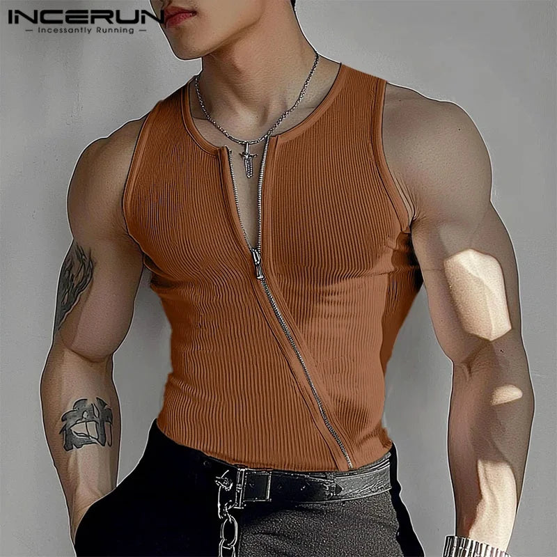 Herren Oberteil Ärmellos Tank Top Sexy Shirt Clubwear Muskel T-Shirt Unterhemd