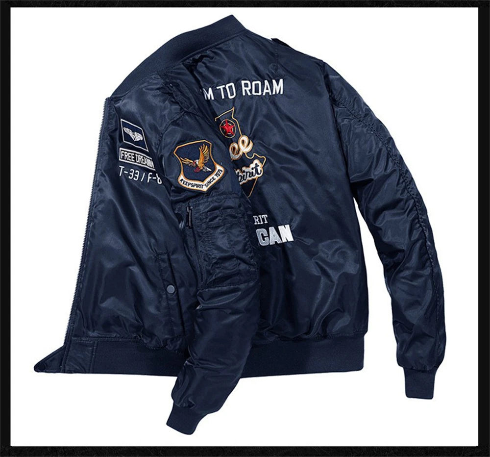 MA-1 Bomber Jacke Fliegerjacke Baseball Pilotenjacke Baseballjacke Air Force