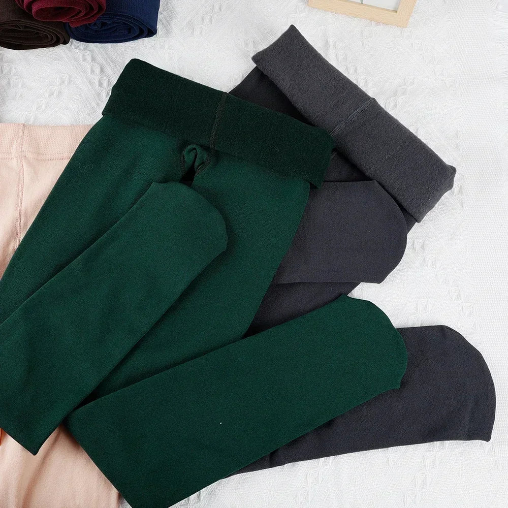 Frauen Winter Strumpfhose Hose Warm Thermohose Innenfleece Blickdichte Leggins
