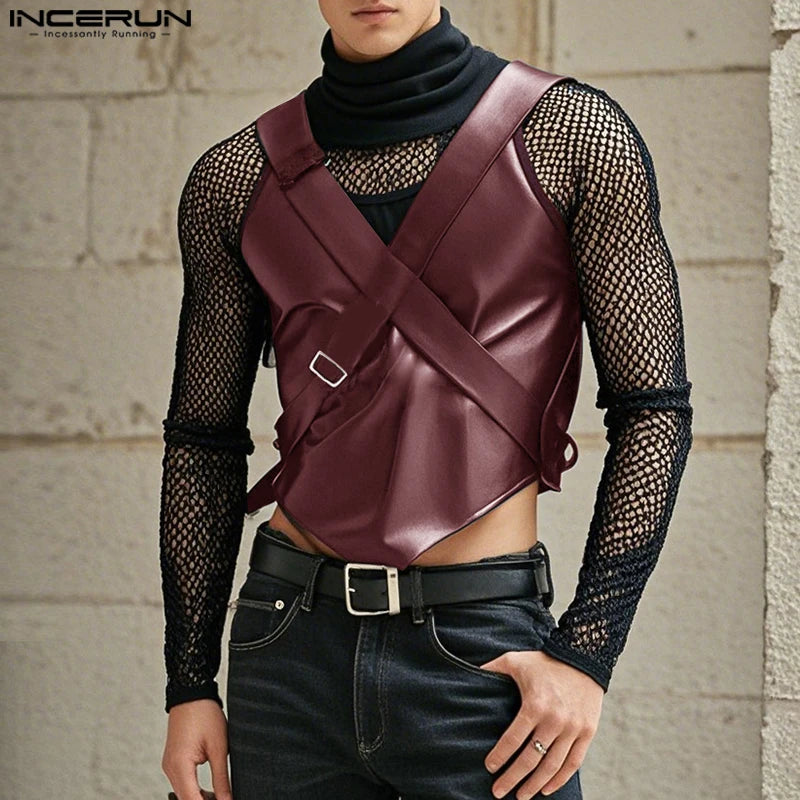 Fetisch Fashion Männer Oberteil Sexy Shirt Herren Body Hemd Transparent Clubwear