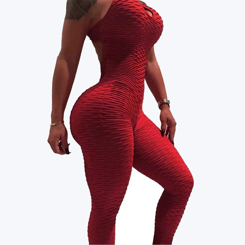 Tuta intera Sportiva Donna Rompers Pantaloni Yoga Palestra Sexy Jumpsuit Tutina