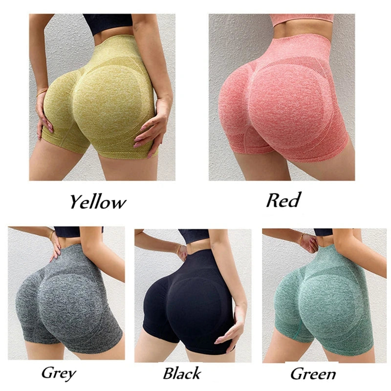Damen Gym Sporthose Push Up Yoga Radlerhose Kurze Hose Fitness Shorts Hotpants