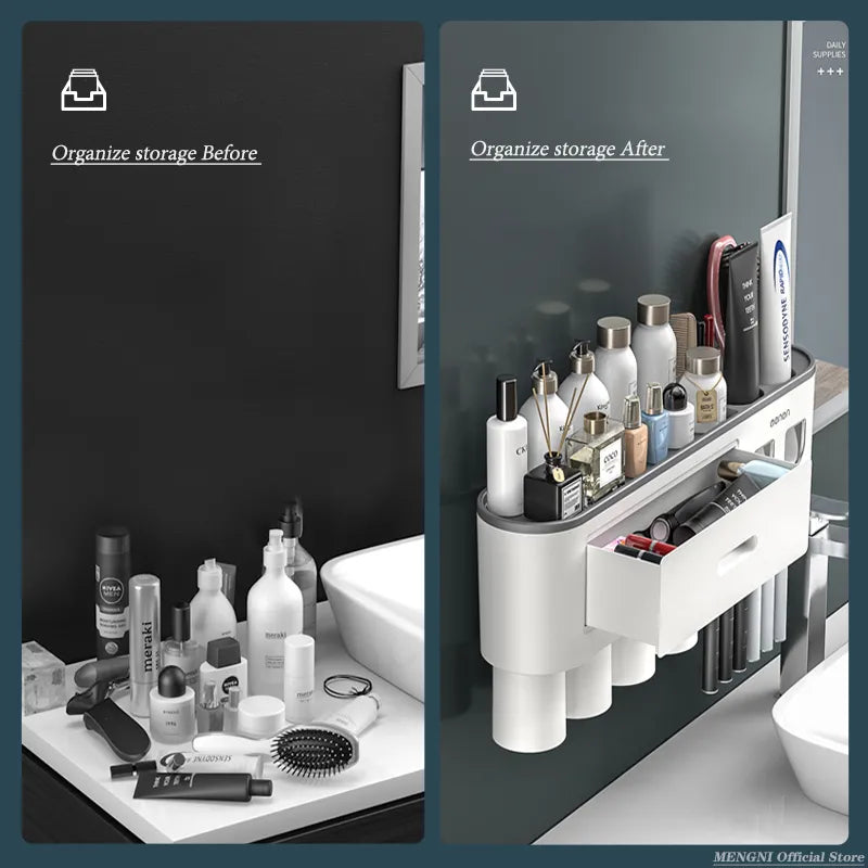 Zahnbürste Halter Auto Zahnpasta Spender UV-Licht Sterilisator Wandmontage