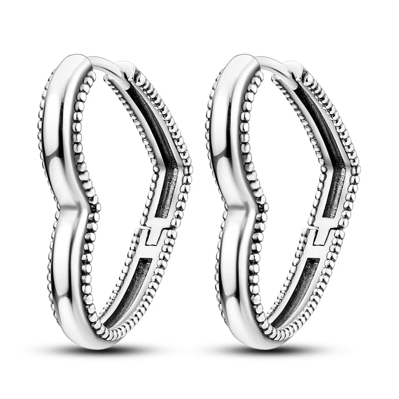 Creolen 925 Silber Ohrringe Zirkonia | Hypoallergen | Luxus Ohrstecker Geschenk
