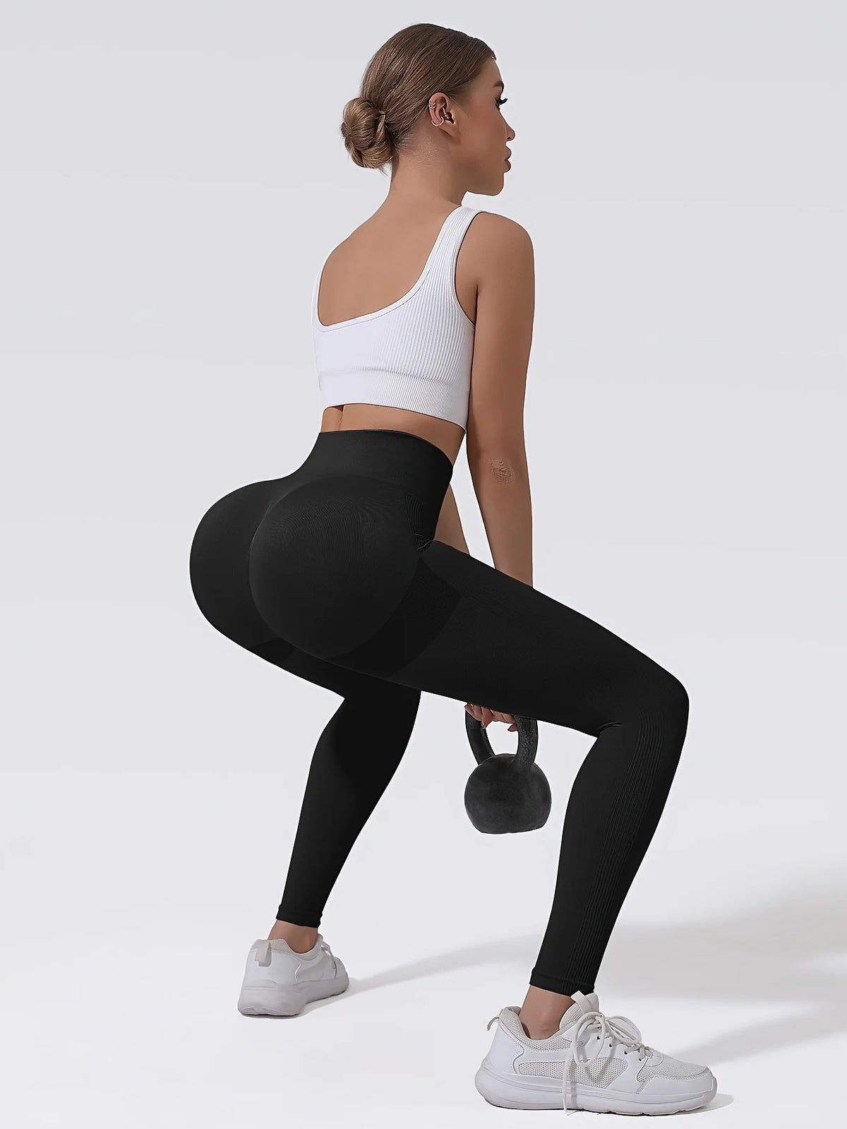 Yoga Leggings Push Up Damen Sport Hose Fitness Gym Stretch Leggins Jogginghose
