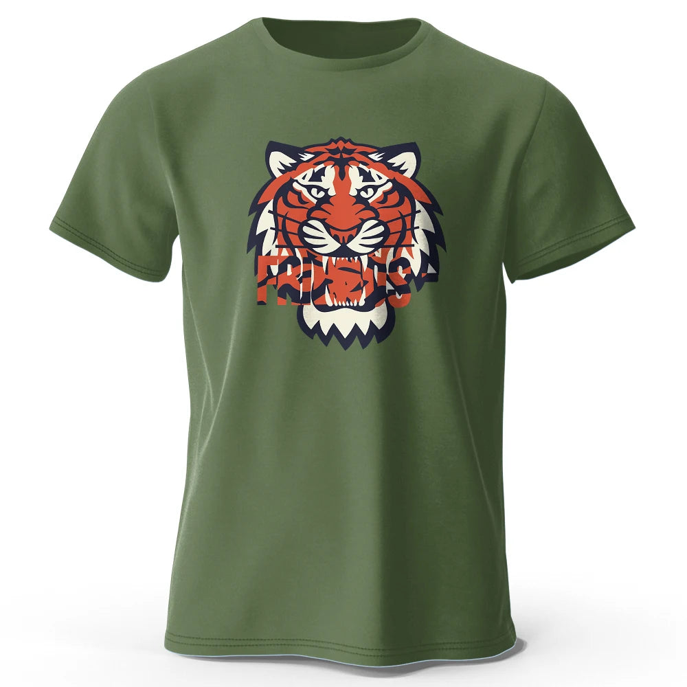 Männer T-Shirt Tiger Herrenmode Shirts Hemden Streetwear 100% Baumwolle Tank Top